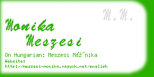 monika meszesi business card